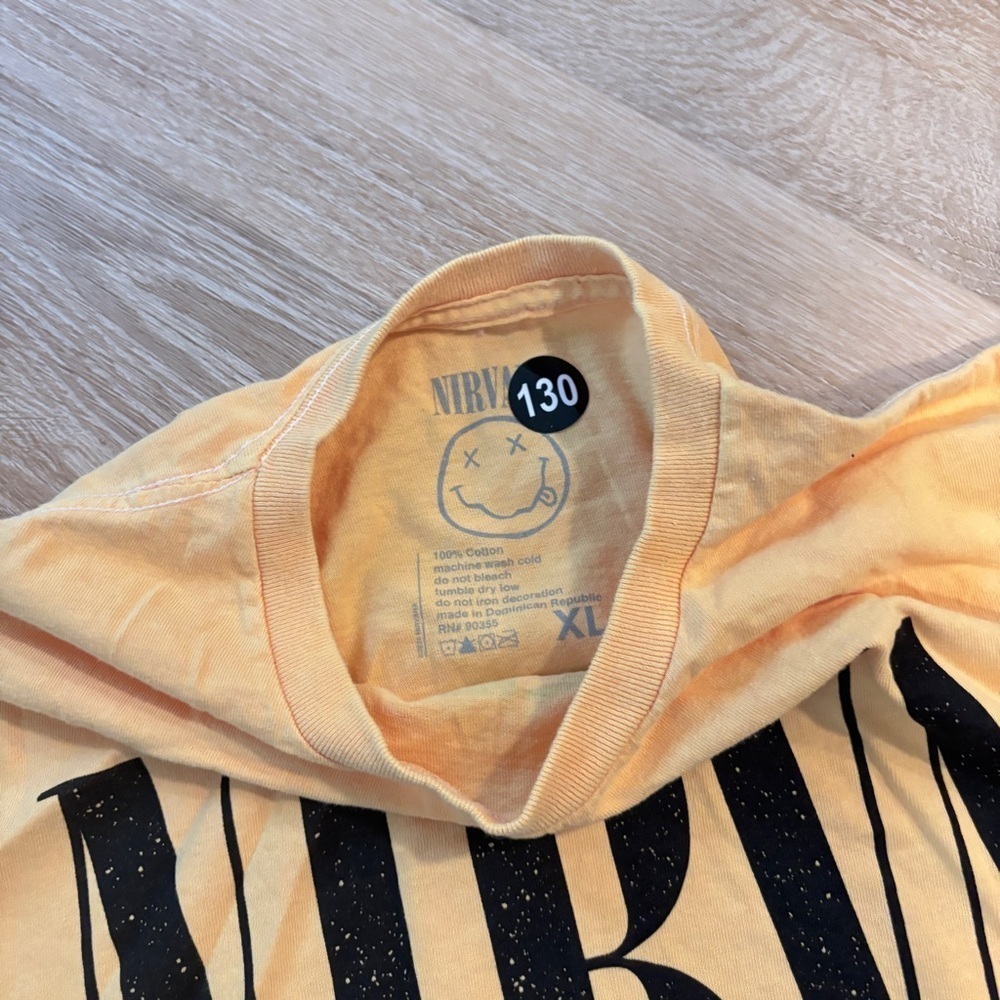 NWOT Nirvana Yellow Graphic T-Shirt - Picture 2 of 5